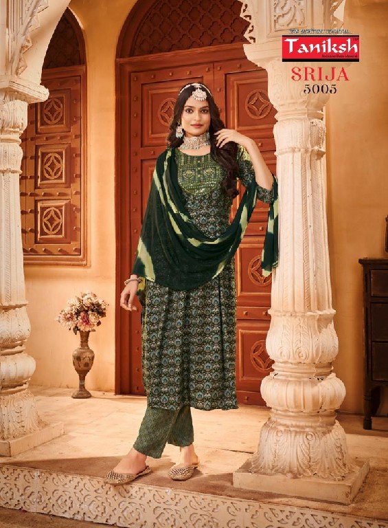 Taniksh Srija Vol-5 Wholesale Ghera Style Top With Pant And Dupattas
