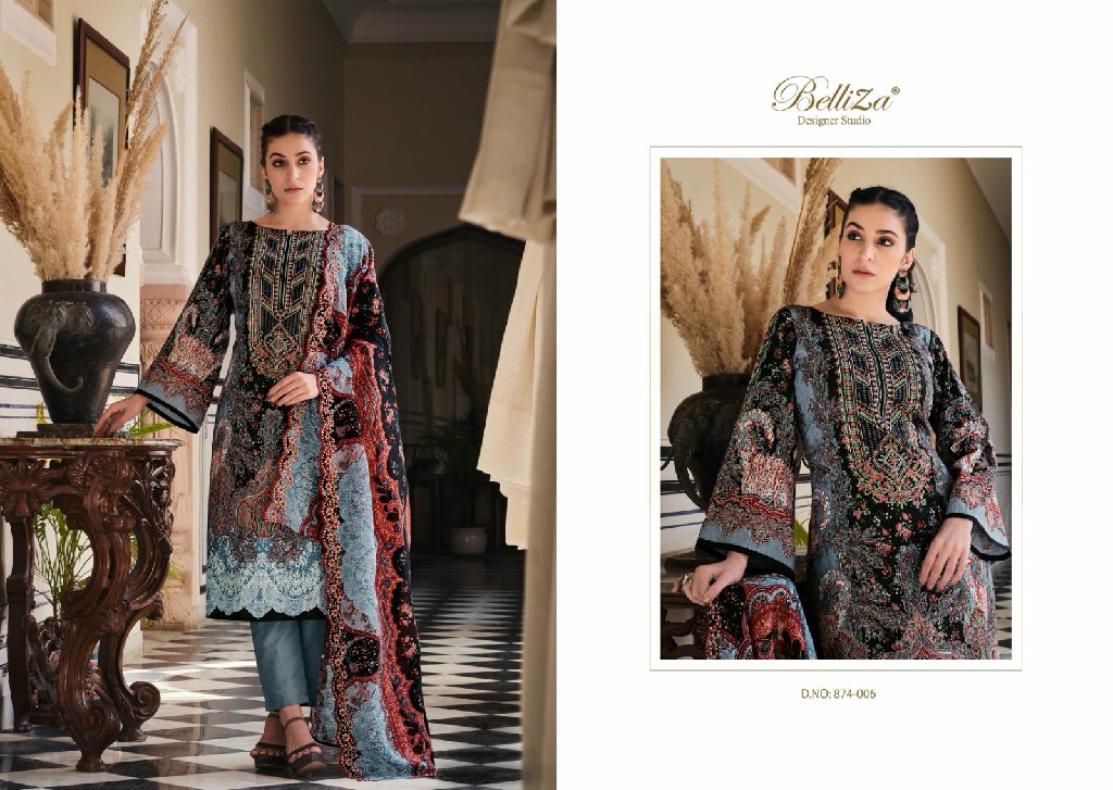 Belliza Guzarish Vol-2 Wholesale Pure Cotton With Embroidery Work Dress Material