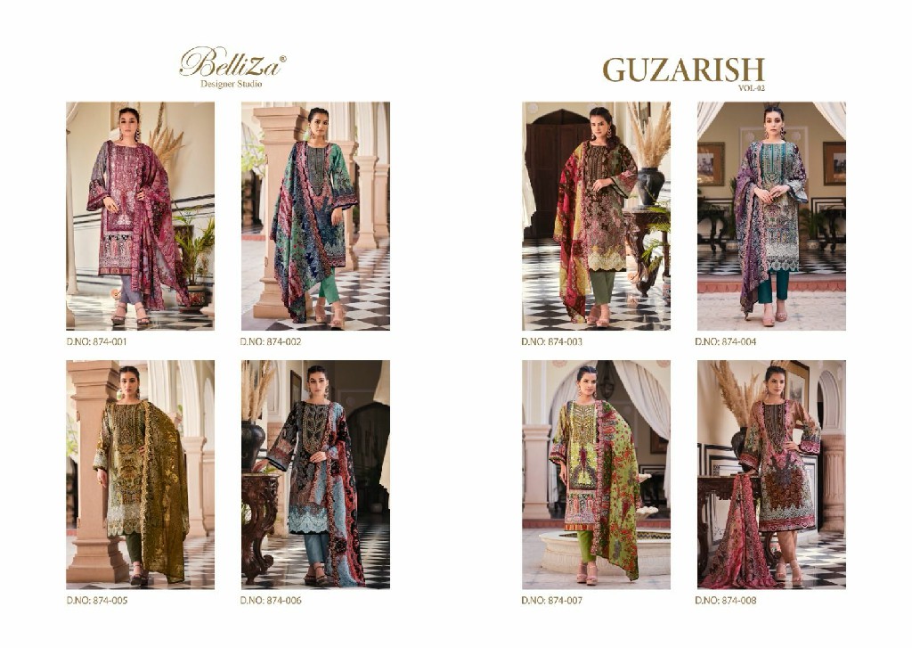 Belliza Guzarish Vol-2 Wholesale Pure Cotton With Embroidery Work Dress Material