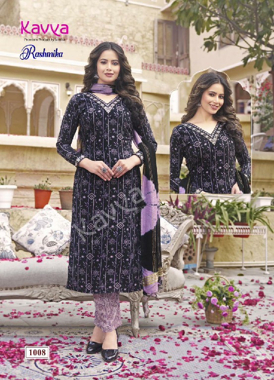 Kavya Rashmika Vol-1 Wholesale Straight V Neck Kurtis With Pant And Dupatta