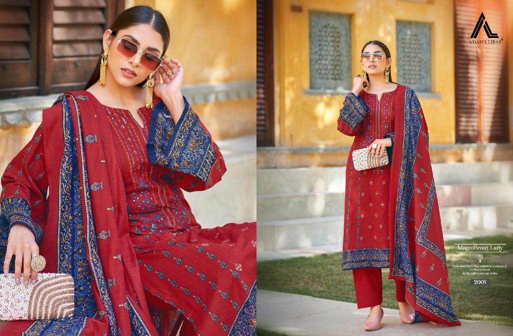 Adans Libas Bin Saeed Vol-2 Wholesale Pure Cotton With Embroidery Work Dress Material