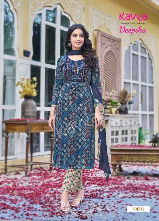 KAVYA DEEPIKA VOL 10 READYMADE BEAUTIFUL STRAIGHT KURTI PANT DUPATTA