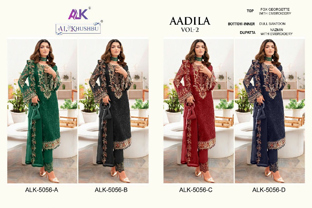 Al khushbu Aadila Vol-2 5056 Colours Wholesale Pakistani Concept Pakistani Suits