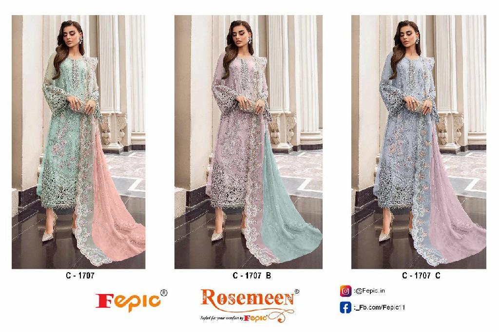 Fepic Rosemeen C-1707 Wholesale Pakistani Concept Pakistani Suits