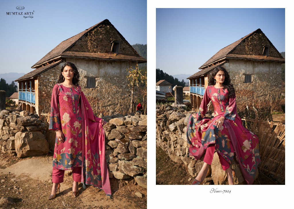 Mumtaz Arts Noori Wholesale Pure Viscose Muslin With Fancy Embroidery Dress Material