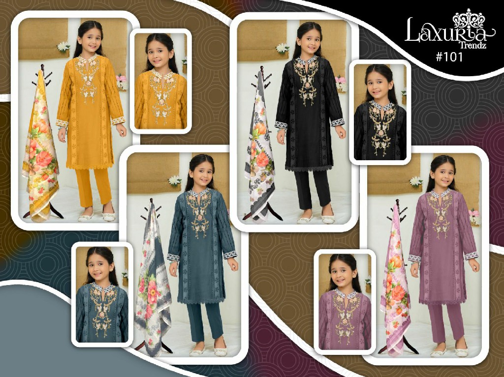 Laxuria LT-101 Wholesale Kids Special Luxury Pret Formal Wear Collection