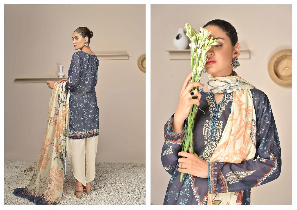Zesh Daffodils Unstitched Printed Lawn Pakistani Suits