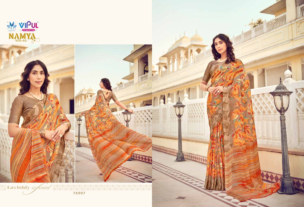 Vipul Namya Vol-2 Wholesale Chiffon Fabrics Indian Sarees