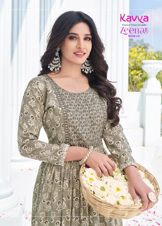 ZEENAT VOL 9 BY KAVYA FESTIVE WEAR READYMADE NAYRA CUT 3PCS SET CATALOG