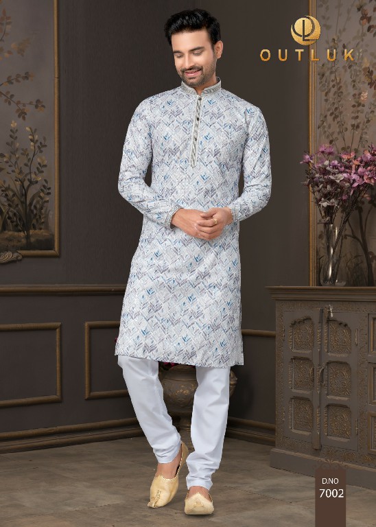 Outluk Wedding Lucknowi Vol-7 Wholesale Mens Kurta With Pajama