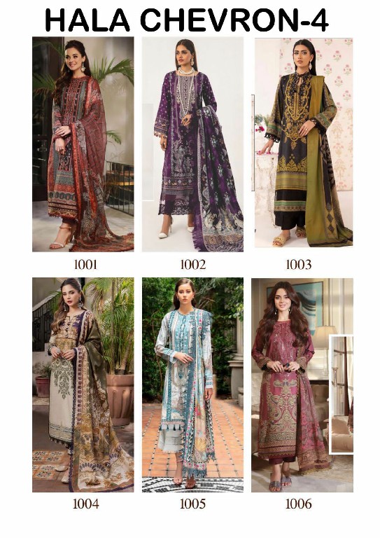Hala Chevron By Nayra Vol-4 Wholesale Pure Cotton Printed Dress Material