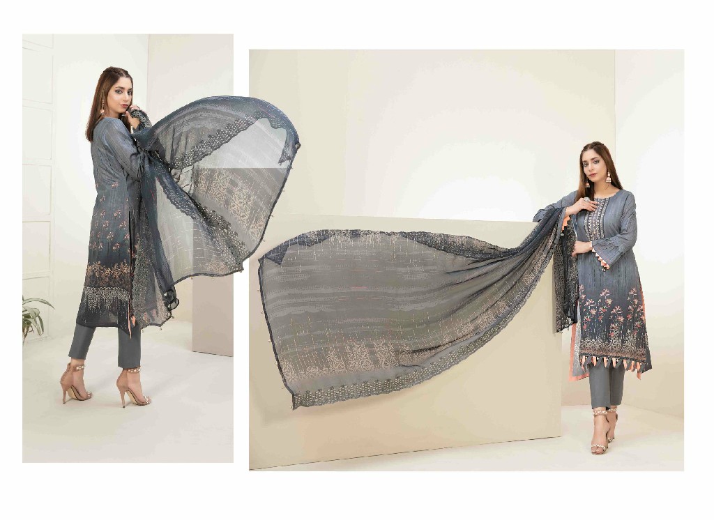 Tawakkal Raina Lawn Digital Print Schiffli Embroidery Dupatta Pakistani Suits