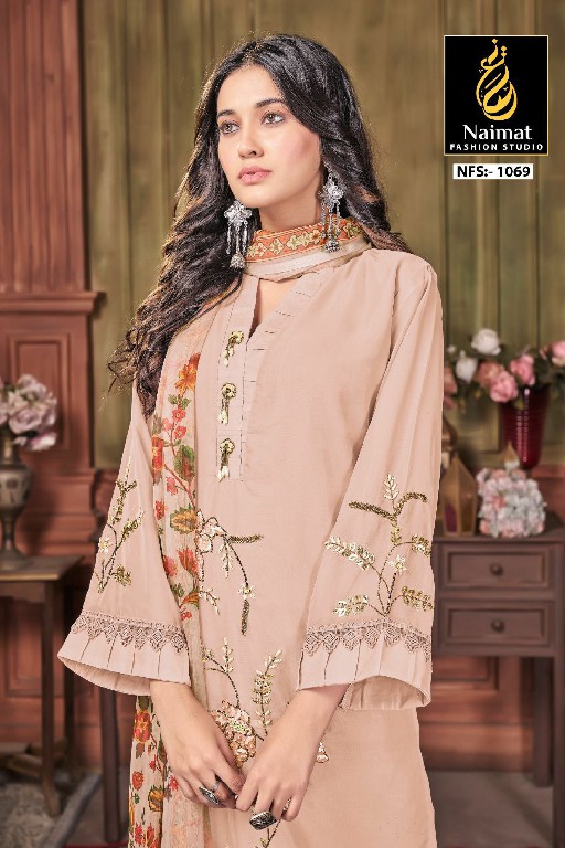 NAIMAT NFS-1069 PAKISTANI READYMADE EMBROIDERY CLASSY COLLECTION SALWAR SUIT FOR FESTIVE WEAR