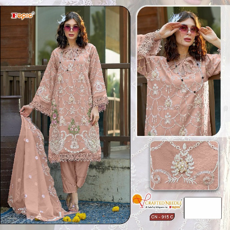 Fepic Crafted Needle CN-915 Wholesale Readymade Pakistani Salwar Suits