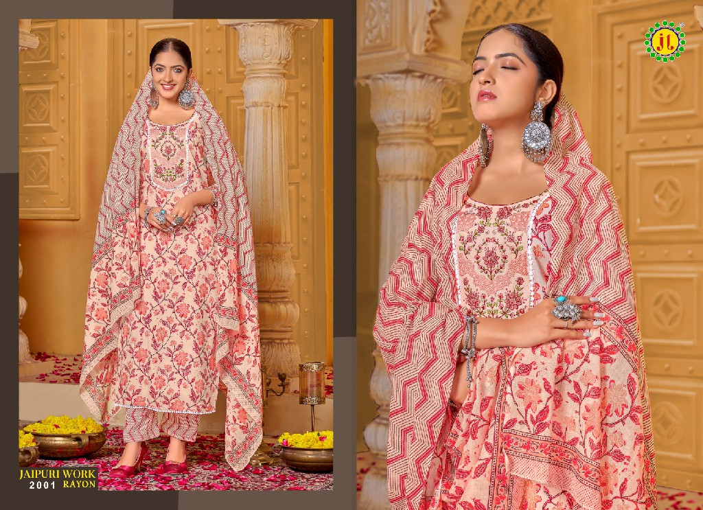 JT Jaipuri Work Vol-2 Wholesale Premium Work Suits Dress Material
