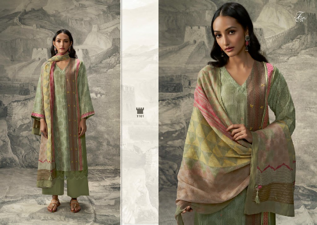 T AND M DESIGNER TAASHI FANCY LINEN DIGITAL PRINT WITH EMBROIDERY WORK UNSTITCH SUIT
