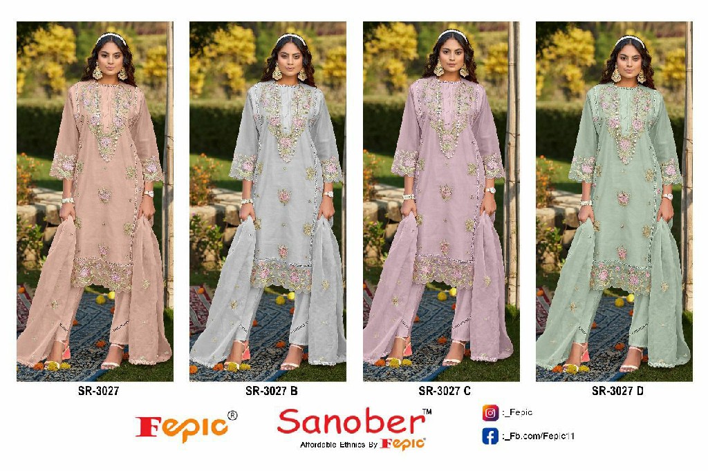 Fepic Sanober SR-3027 Wholesale Readymade Pakistani Concept Suits