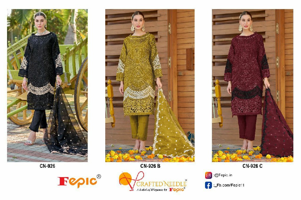 Fepic Crafted Needle CN-926 Wholesale Pakistani Readymade Suits