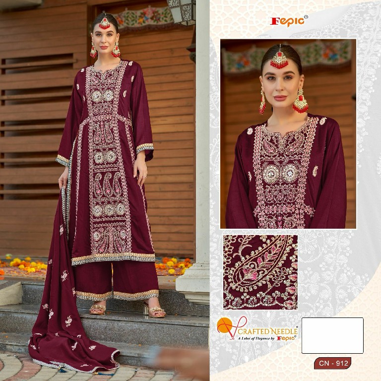 Fepic Crafted Needle CN-912 Wholesale Readymade Pakistani Suits