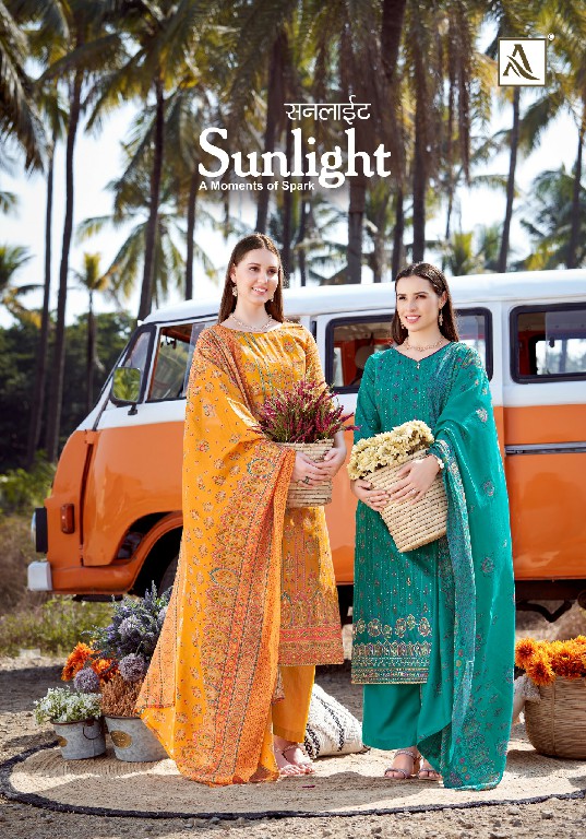 Alok Sunlight Wholesale Premium Zam Digital With Elegant Handwork Dress Material