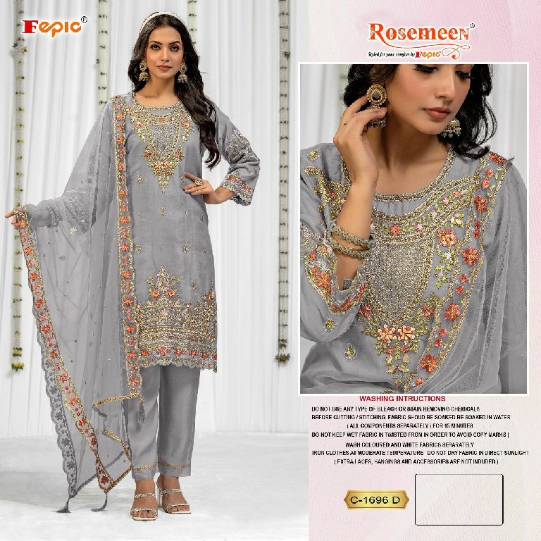 Fepic Rosemeen C-1696 Wholesale Pakistani Concept Pakistani Suits
