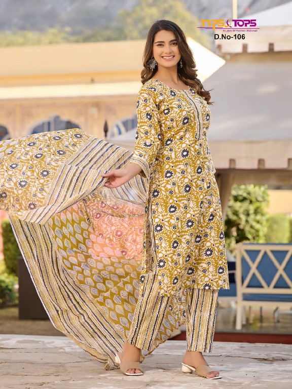 Tips  And Tops Summer Fashion Vol-1 Wholesale Cotton Print 3 Piece Salwar Suits
