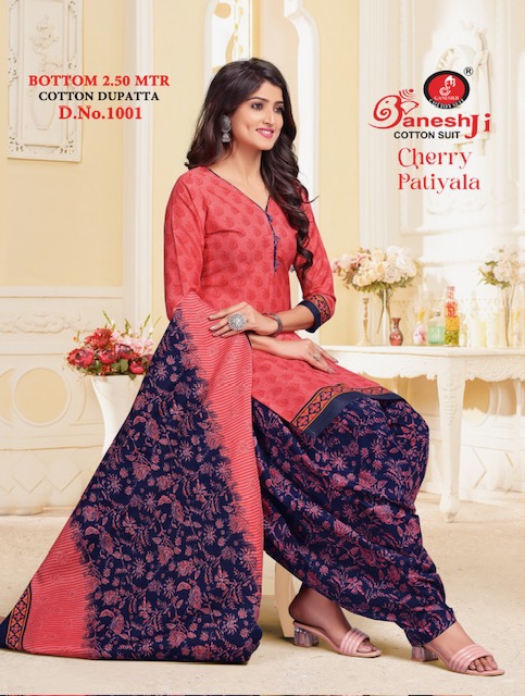 Ganeshji Cherry Patiyala Vol-4 Wholesale Indo Cotton Printed Dress Material