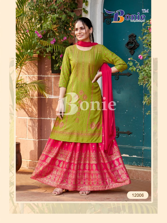 BONIE MEERA VOL 12 READYMADE FANCY KURTI SKIRT WITH DUPATTA CATALOG