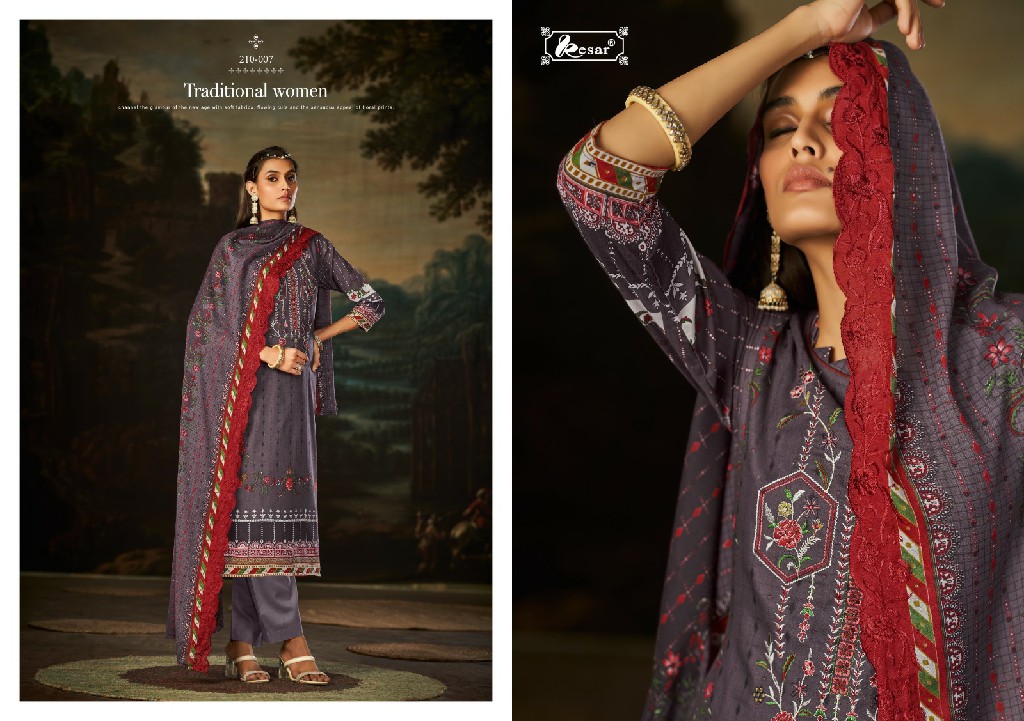 Kesar Maryam Wholesale Pure Lawn With Kashmiri Embroidery Dress Material