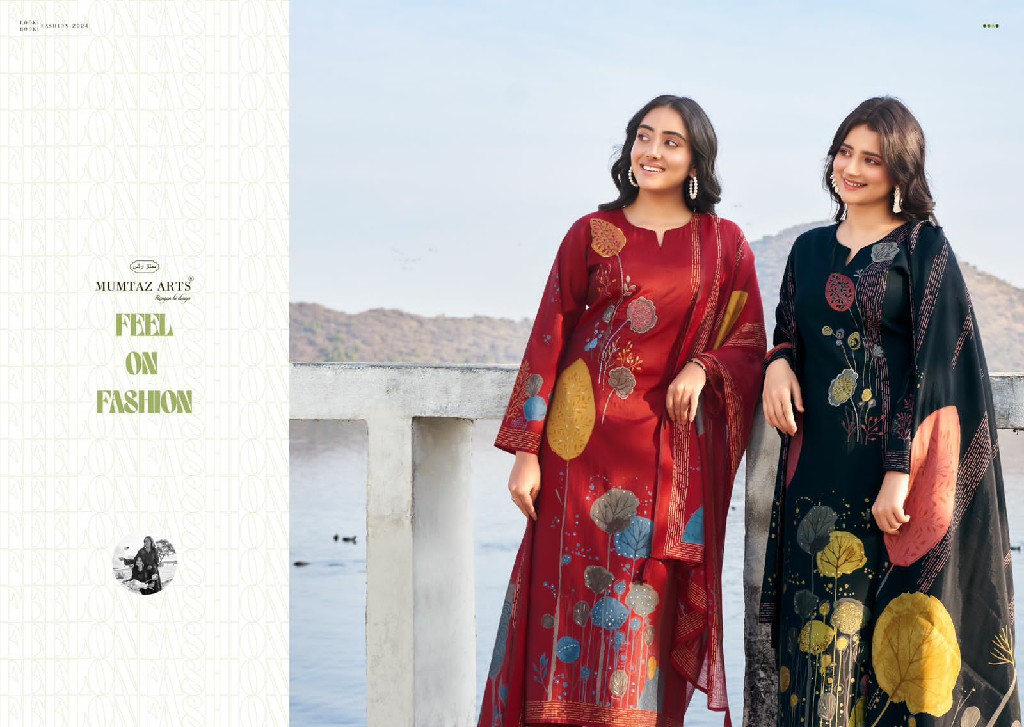 Mumtaz Arts Janvi Wholesale Pure Viscose Muslin With Embroidery Dress Material
