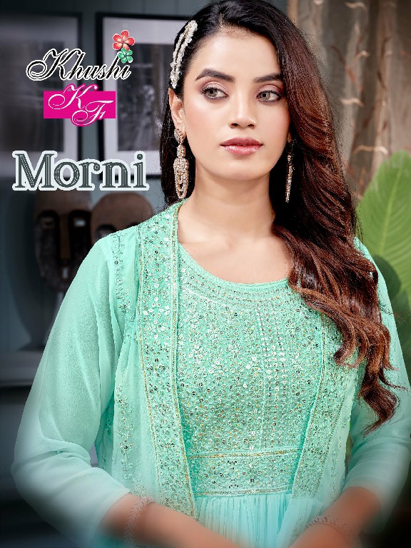 Khushi Morni Wholesale Georgette One piece With Jacket And Embroidery