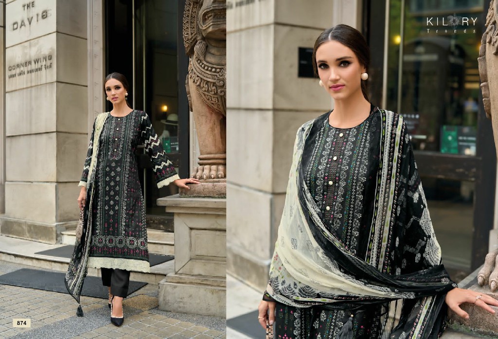 Kilory Summer Story Wholesale Pure Lawn Cotton With Fancy Work Salwar Suits
