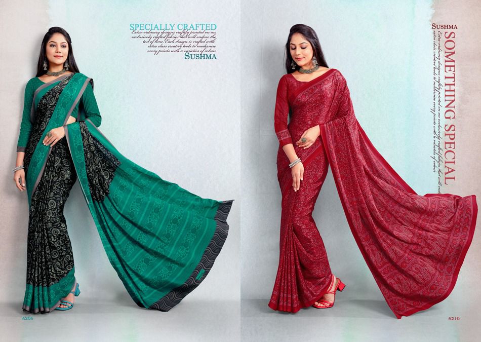 Sushma Imperials Wholesale Crape Fabrics Sarees