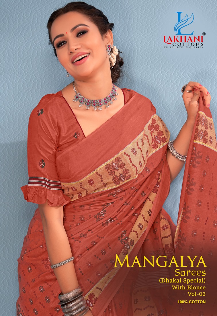 Lakhani Mangalya Sarees Vol-3 Wholesale Pure Cotton Sarees