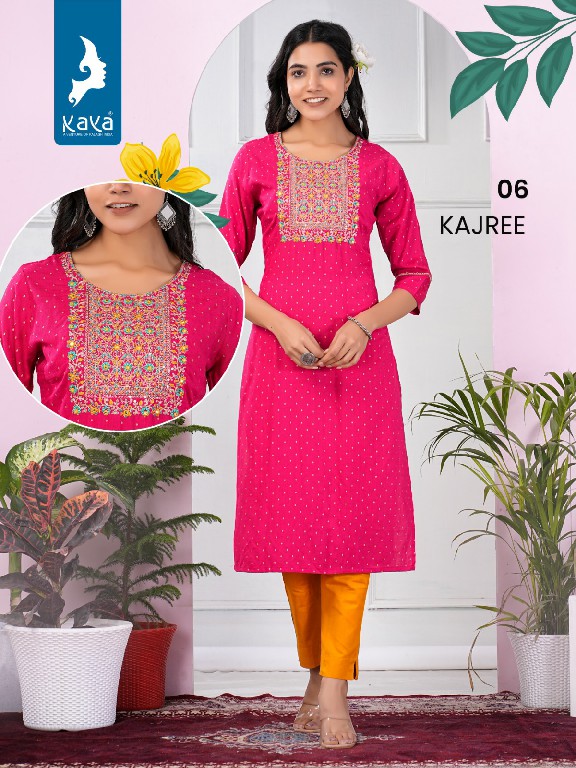 Kaya Kajree Wholesale Only Top With Work Long Kurtis