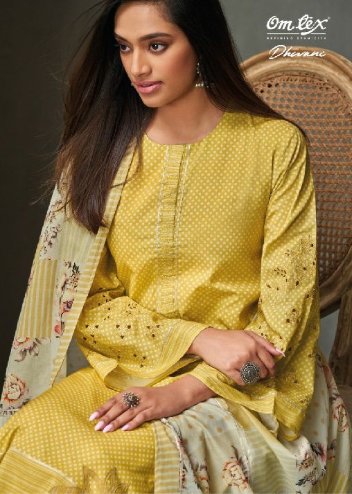 Omtex Dhwani Wholesale Lawn Cotton With Handwork Salwar Suits