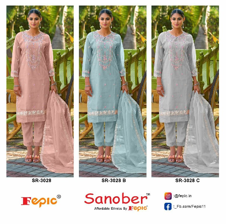 Fepic Sanober SR-3028 Wholesale Readymade Pakistani Concept Suits