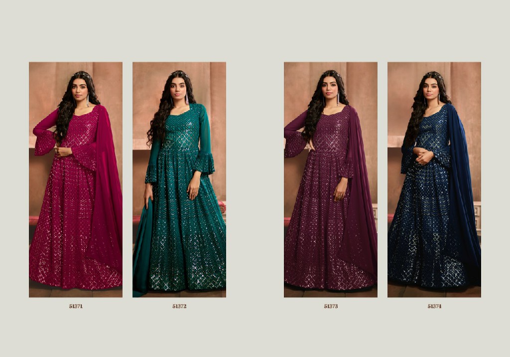 Fiona Inaayat Wholesale Heavy Georgette Gown With Dupatta