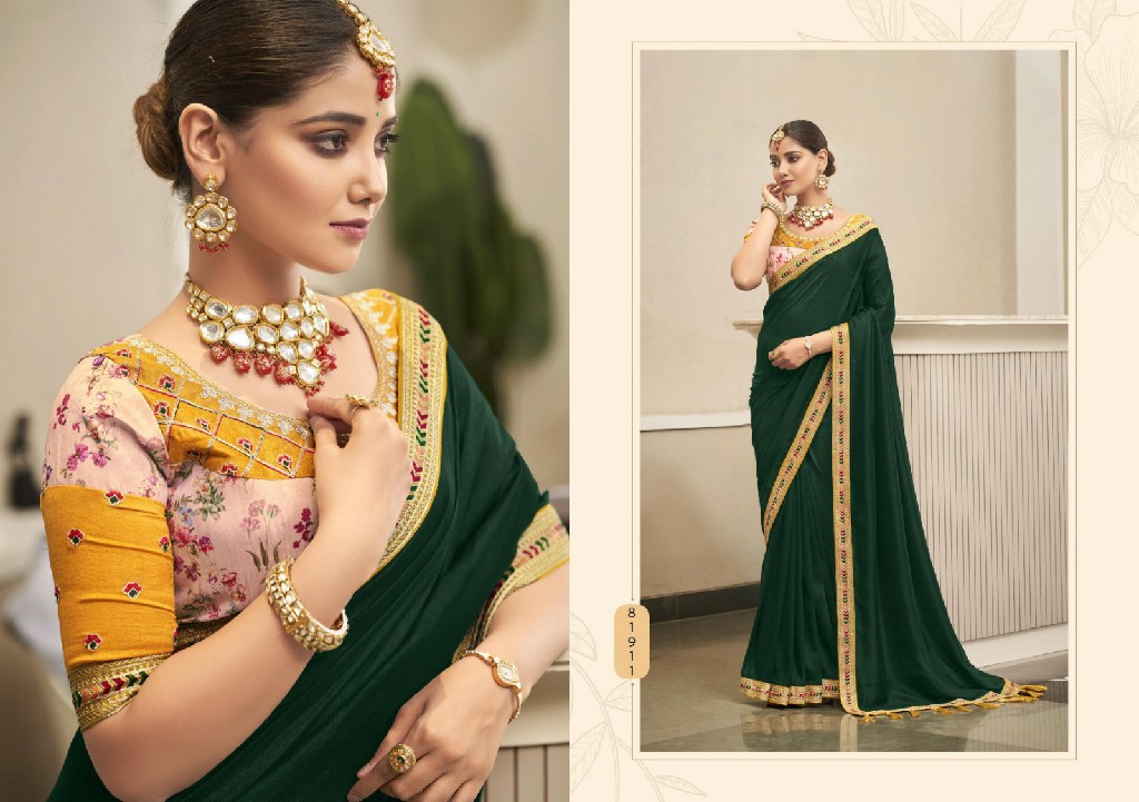 Right Women Aarushi Vol-3 Wholesale Fancy Two Tone Vichitra Sarees