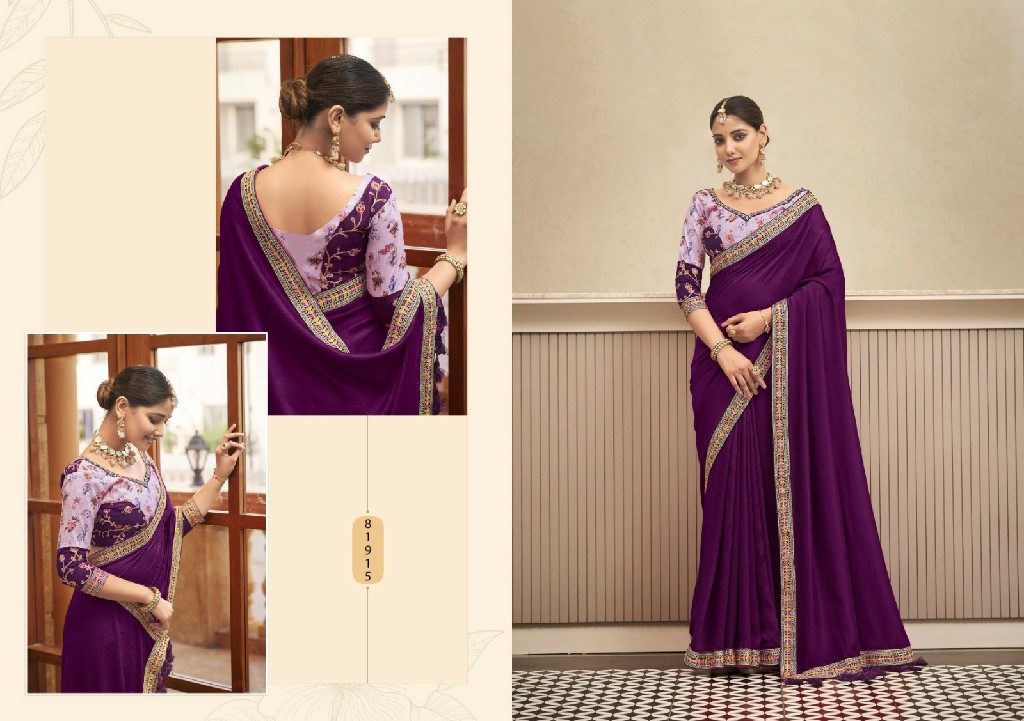 Right Women Aarushi Vol-3 Wholesale Fancy Two Tone Vichitra Sarees
