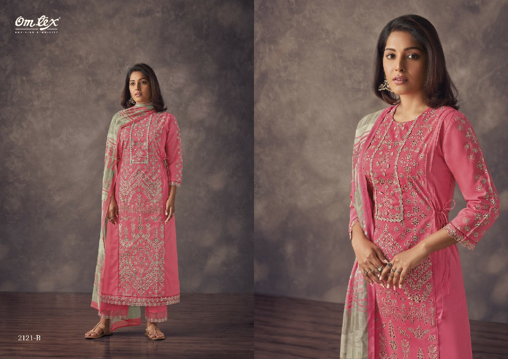 Omtex Kshiti Wholesale Lawn Cotton With Embroidery Salwar Suits