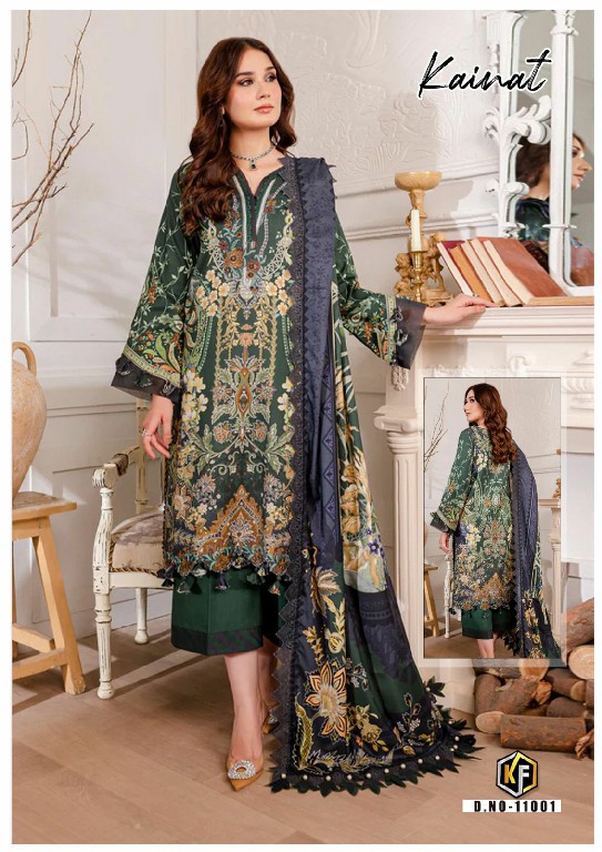 Keval Fab Kainat Vol-11 Luxury Lawn Collection Cotton Dress Material