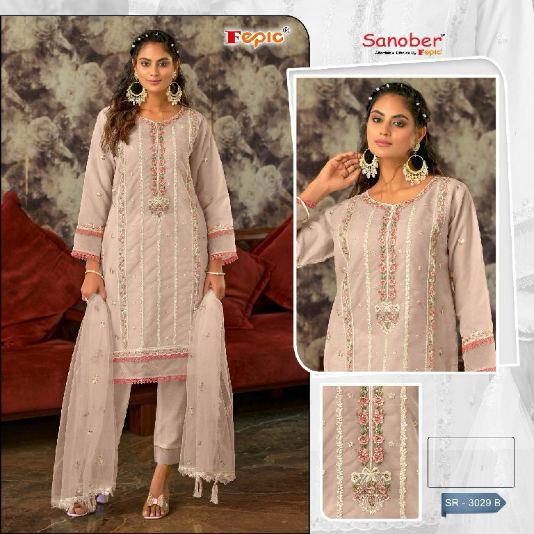 Fepic Sanober SR-3029 Wholesale Readymade Pakistani Concept Suits