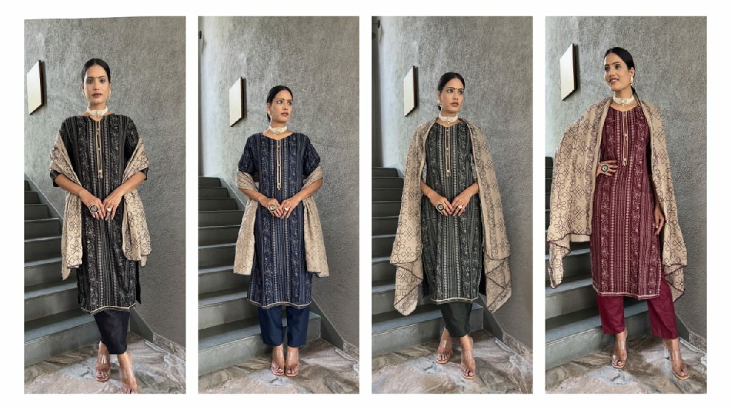 Radhika Azara Black Berry Vol-7 Wholesale Blossom Cotton With Neck Work Dress Material