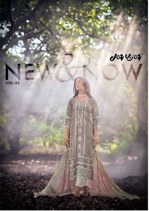 Jay Vijay New And Now Vol-13 Wholesale Pure Moga Silk With Embroidery Salwar Suits