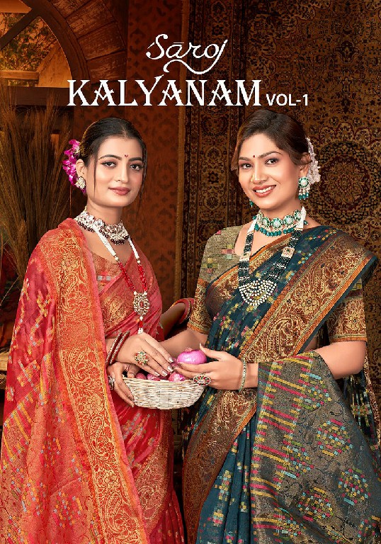 Saroj Kalyanam Vol-1 Wholesale Soft Organza Fabric Sarees