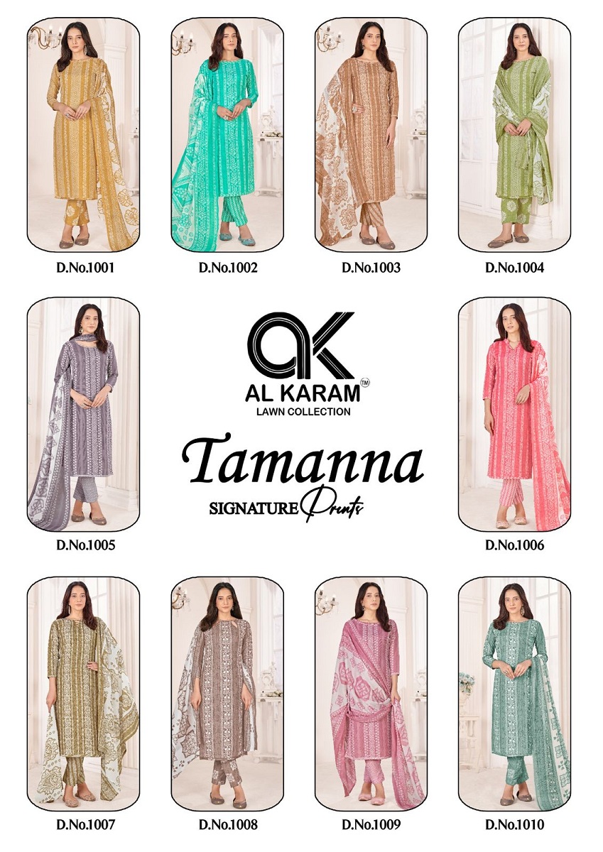 Al Karam Tamanna Wholesale Signature Print Cotton Printed Dress Material