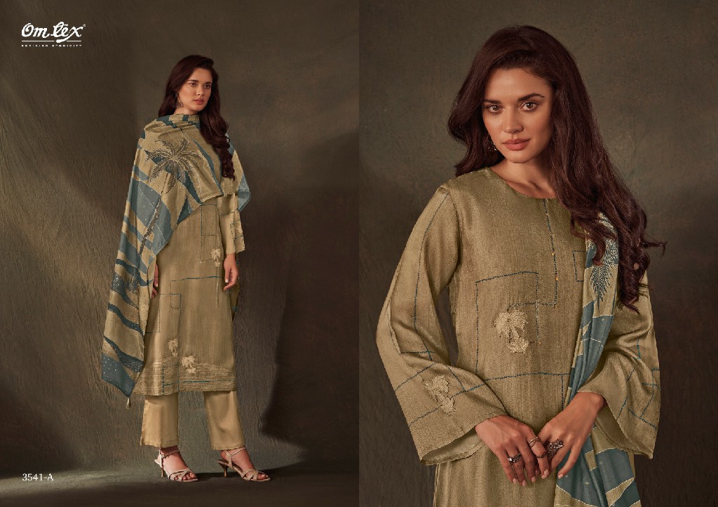 Omtex Ekaanshi Wholesale Russian Silk With Handwork Salwar Suits
