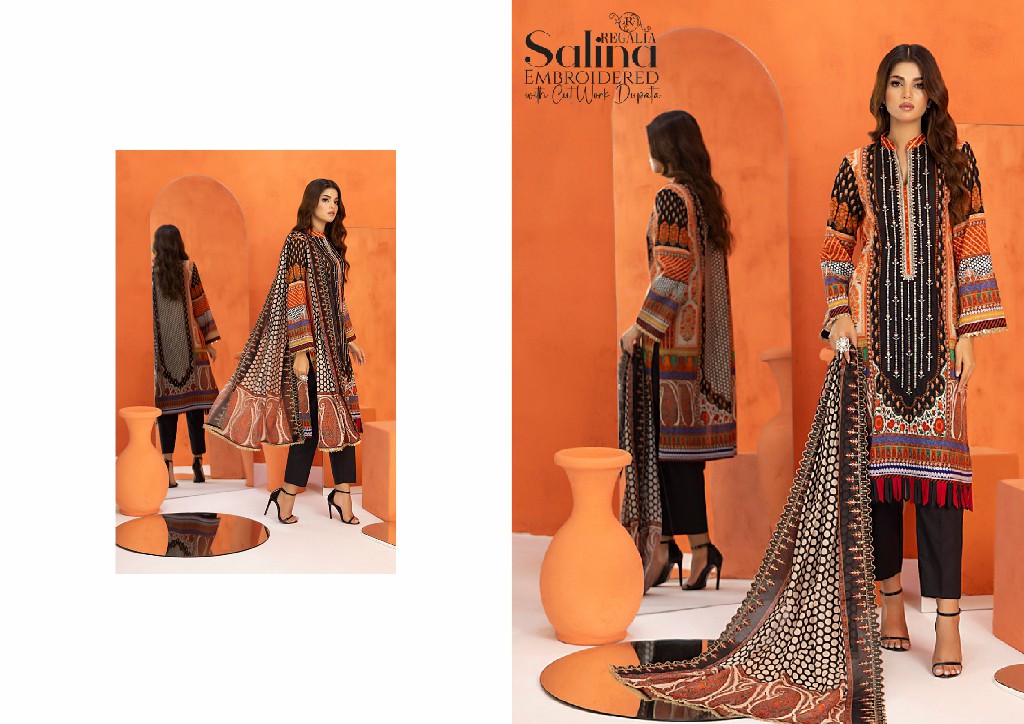 Regalia Salina Embroidered With Cut Work Dupatta Vol-2 Wholesale Pakistani Suits