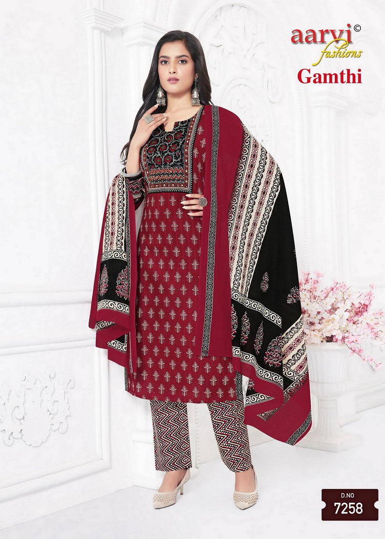 Aarvi Gamthi Vol-4 Wholesale Ready Made Tops With Pant And Dupatta